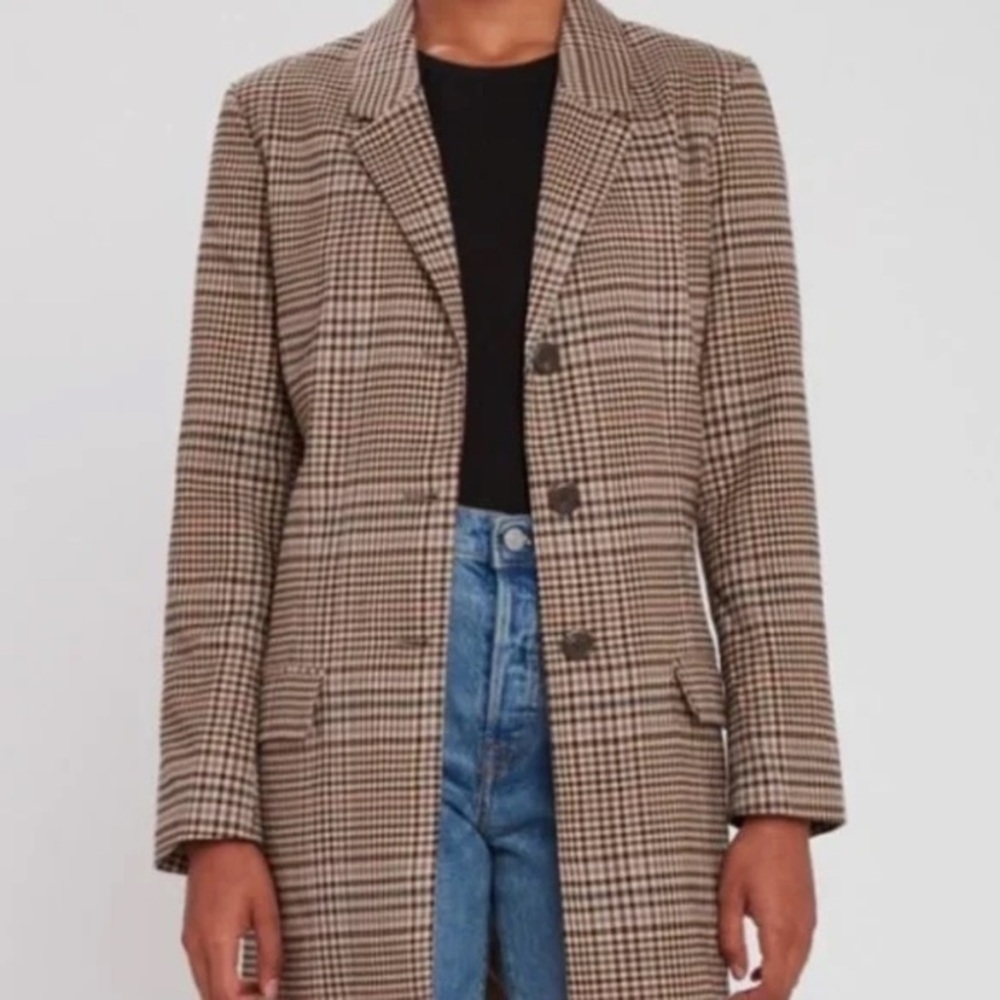 bb dakota plaid blazer jacket